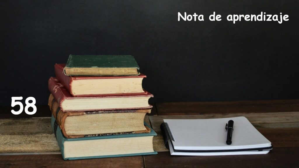 nota de aprendizaje 58