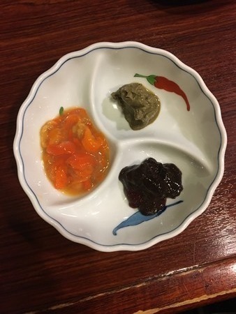札幌「魚菜」珍味三品